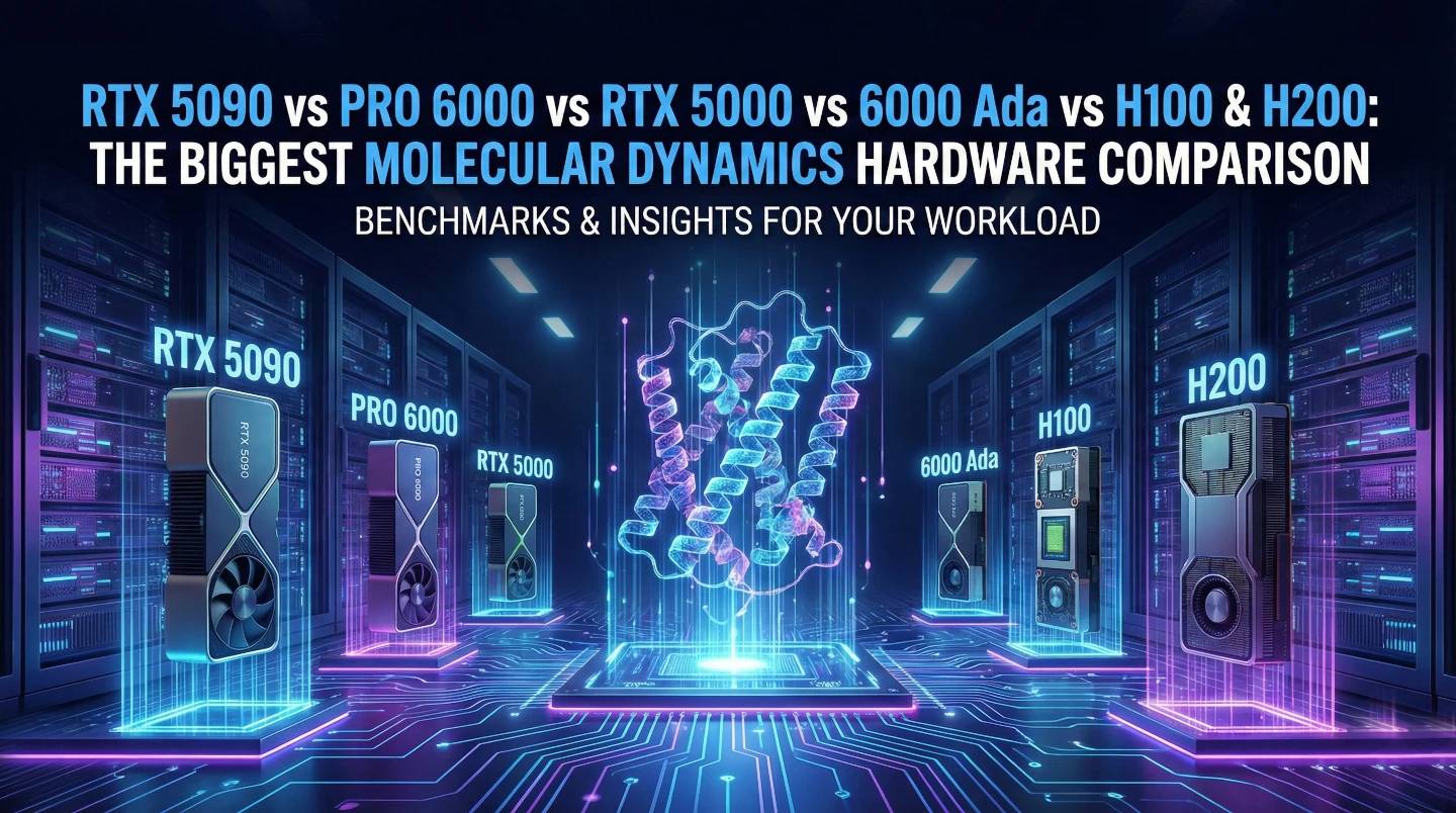 The Biggest Molecular Dynamics Hardware Comparison: 5090 vs Pro 6000 vs H100/H200