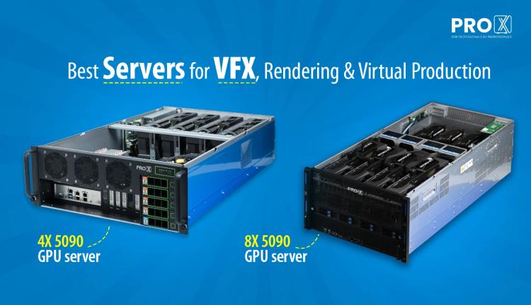 Best Servers for VFX, Rendering and Virtual Production: 5090Servers