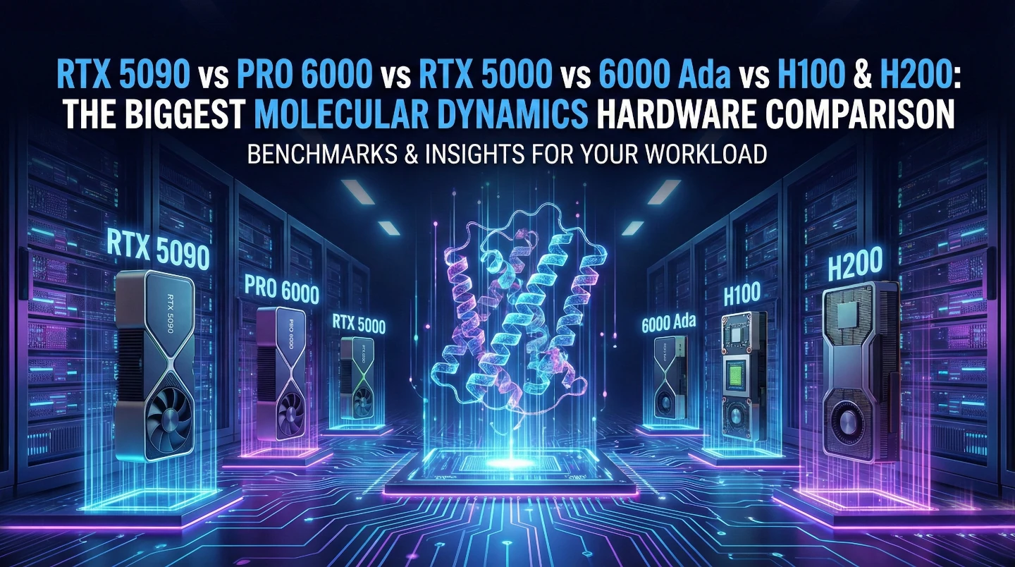 The Biggest Molecular Dynamics Hardware Comparison: 5090 vs Pro 6000 vs H100/H200